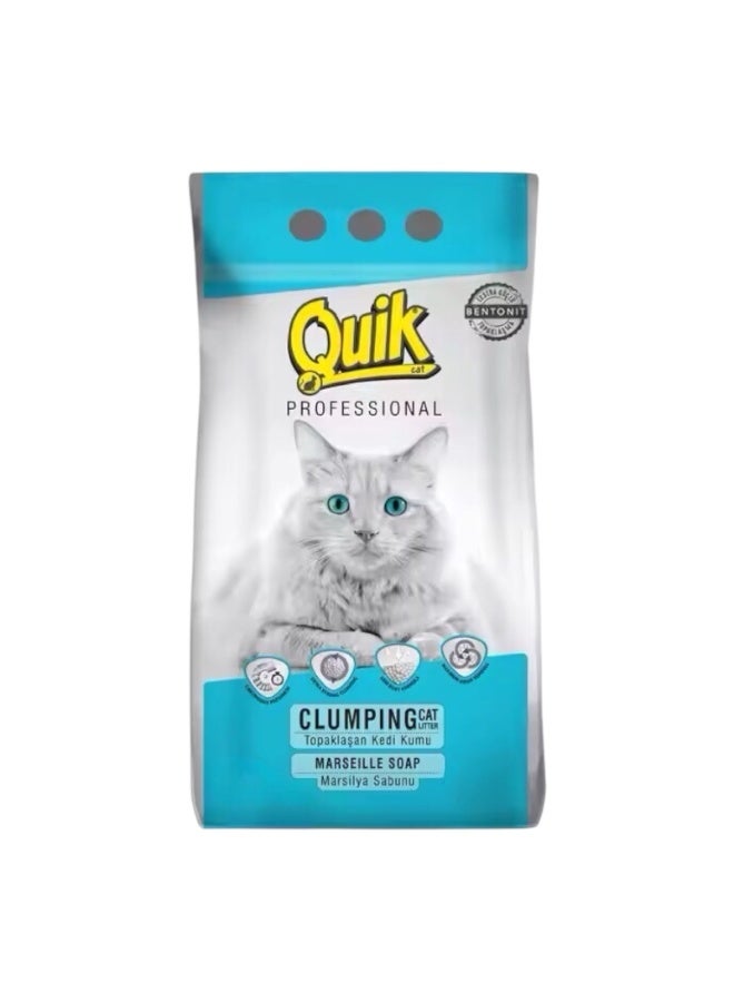 Quick Clumping Cat Litter with Refreshing Soap Scent, 20 Liters - Image 1
